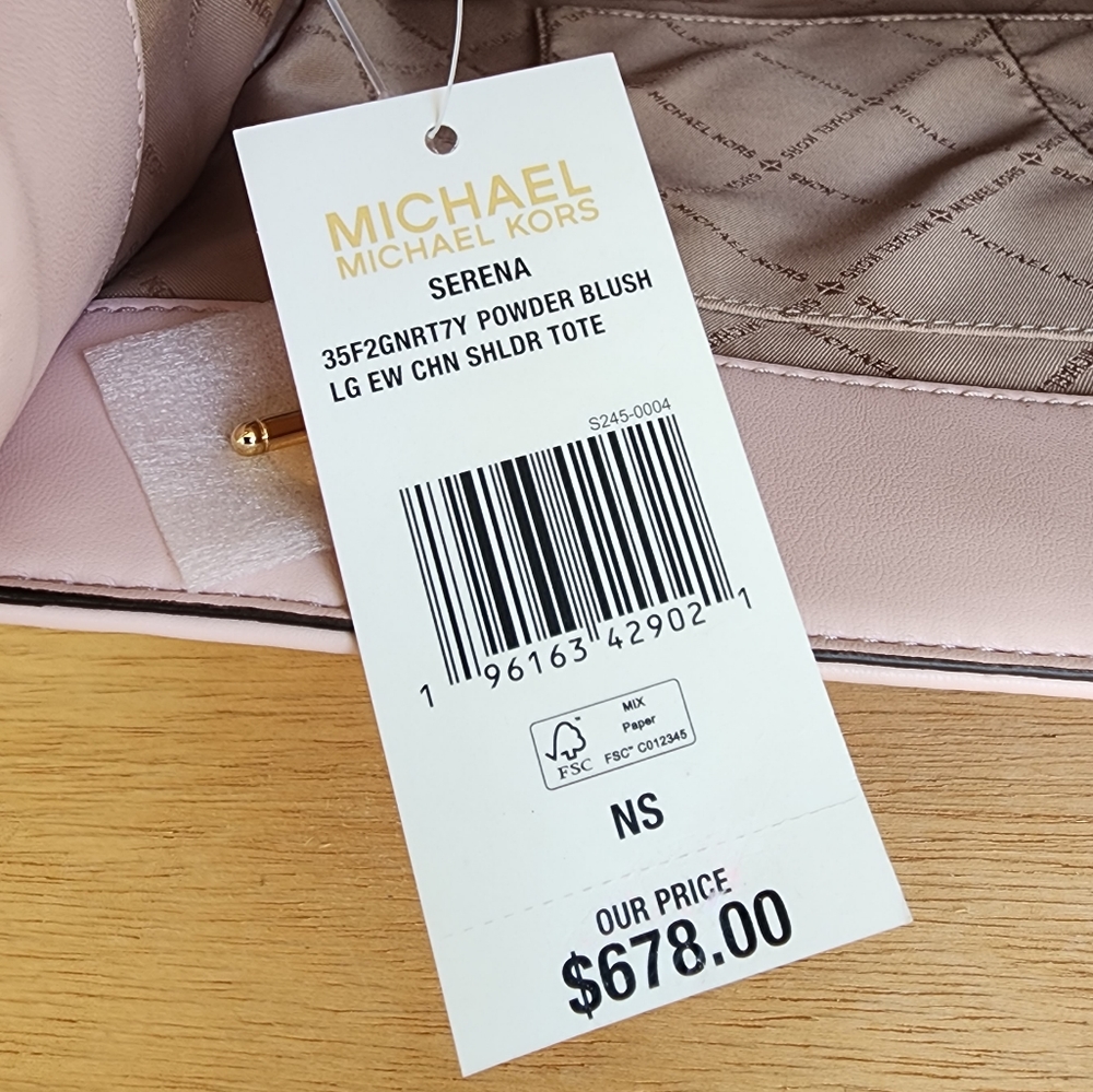 Michael Kors Serena Large Shoulder Bag Pink - Picture 7 of 8